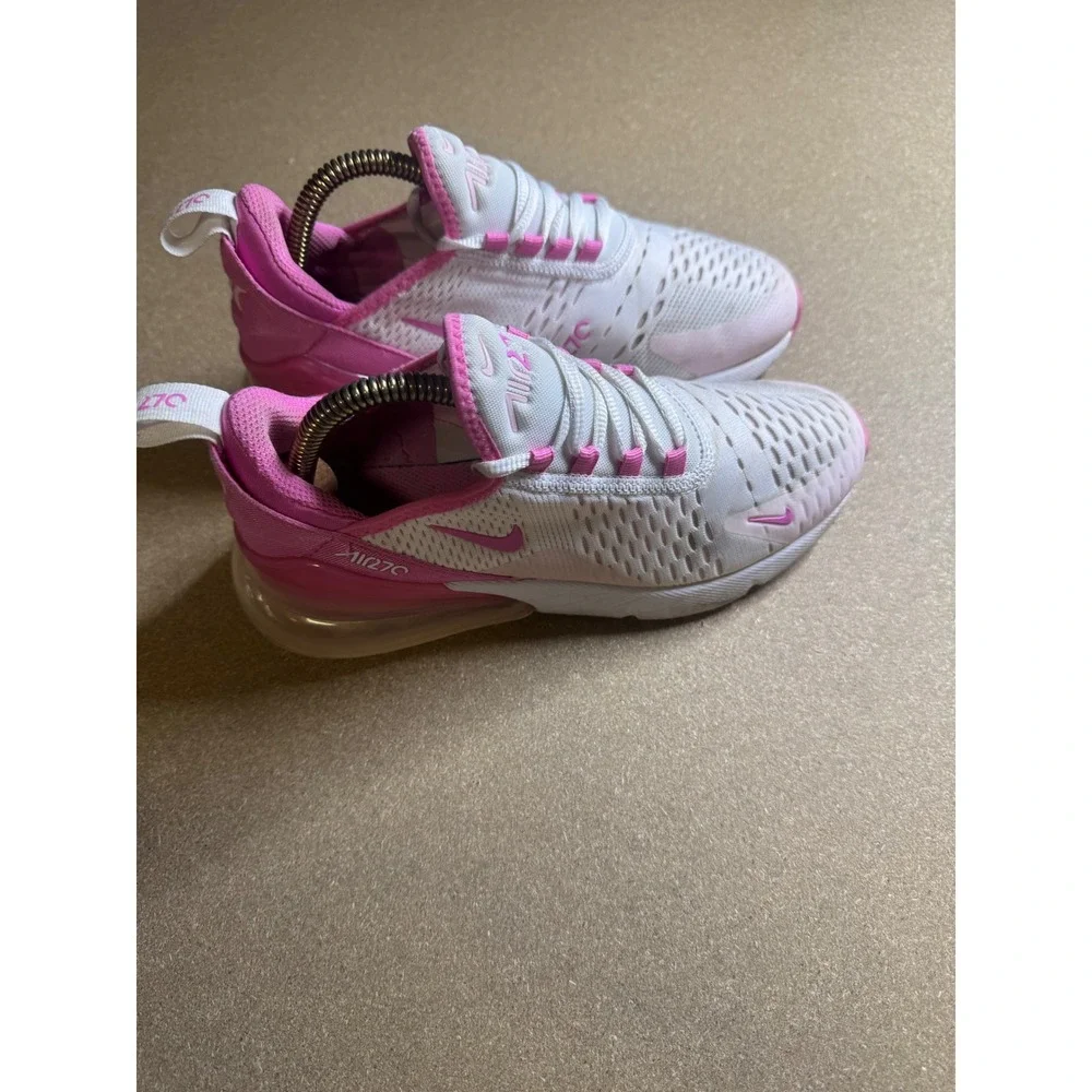 Nike Air Max 270 GS White Pink Running‎ Shoes FZ4116-100 Mens 4.5Y Womens 6